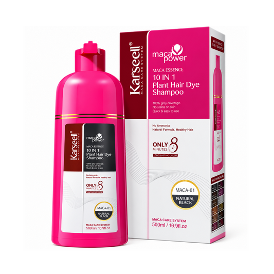 شامبو و صبغ للشعر باللون الاسود كارسيل - 500مل | Karseell 10 in 1 plant hair dye shampoo natural black