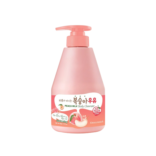 غسول جسم بحليب الخوخ كويلنارا - 560غرام | kwailnara peach milk body cleanser