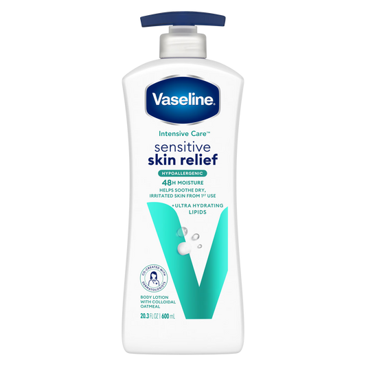لوشن ترطيب وتهدئة للبشرة الحساسة | Vaseline Sensitive Skin Relief 600 ml