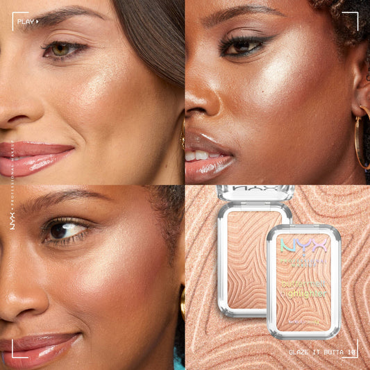 هايلايتر بتر ميلت درجة (10 ) ان واي اكس - 5غرام | NYX buttermelt highlighter (10) glaze it butta