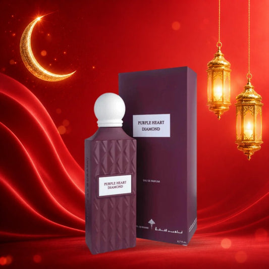 عطر بيربل هارت دايموند ابراهيم القرشي - 200مل | Ibrahim Al Qurashi Purple Heart Diamond Perfume - Barbie.phar