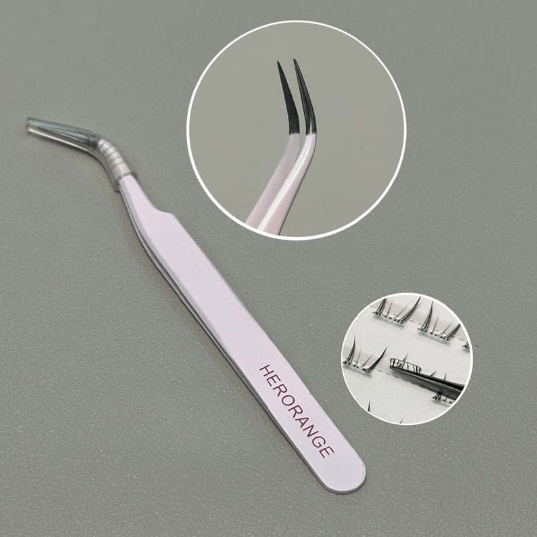 اداة تركيب الرموش الصناعية هيرو راينج | HERORANGE Butterfly Clip Glue - Free Eyelash Tweezers - Barbie.phar