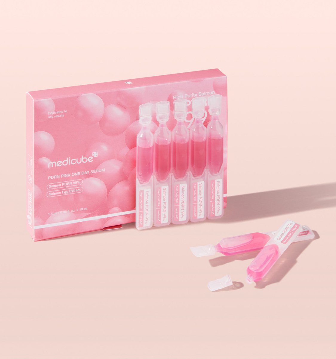 امبولات سيروم السلمون الوردي ميدكيوب | Medicube pdrn pink one day serum - Barbie.phar