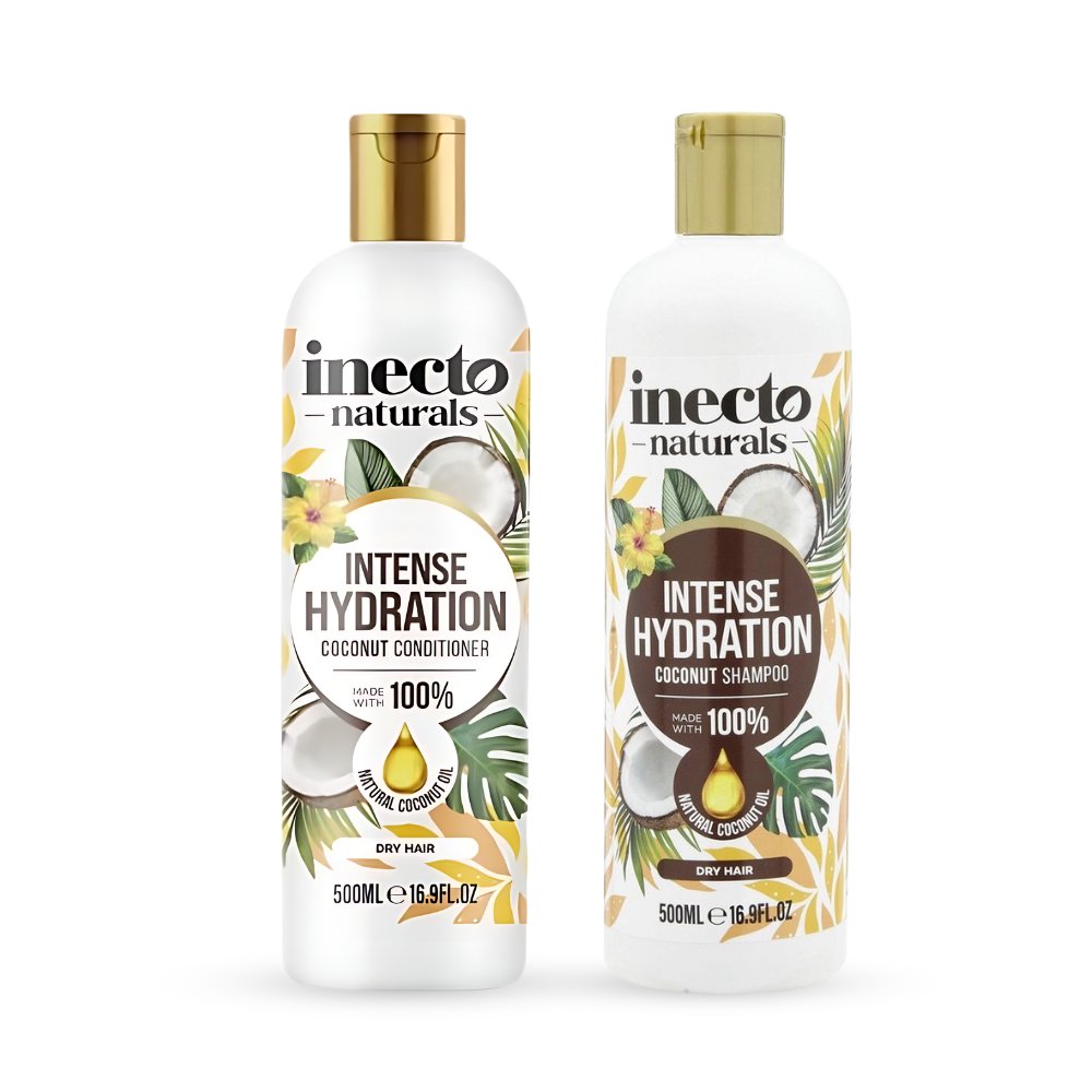 انيكتو شامبو + كوندشنر جوز الهند - 500مل | INECTO Natural Coconut Shampoo and Conditioner - Barbie.phar