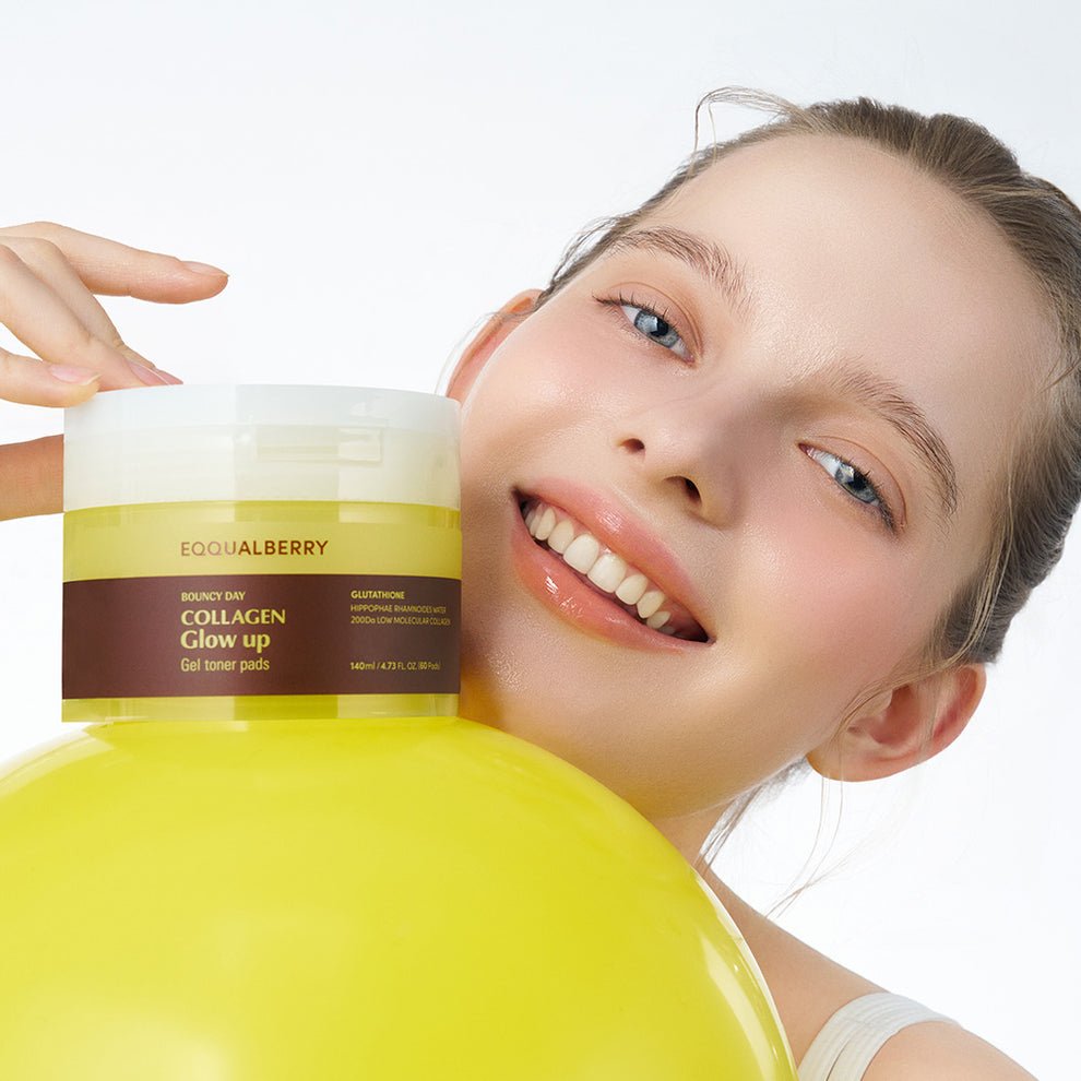 بادات كولاجين ايكول بيري - 140مل | EqqualBerry collagen glow up gel toner pads - Barbie.phar