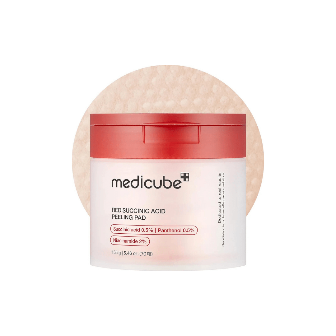 بادات تقشير سوكسينيك ميديكيوب - 155غرام | Medicube red succinic acid peeling pad - Barbie.phar