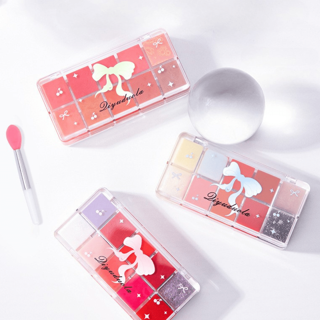 باليت ليب جيلي للشفاه كيودولا | Qiyuduola Lip Jelly Freedom Ten Color Palatte - Barbie.phar