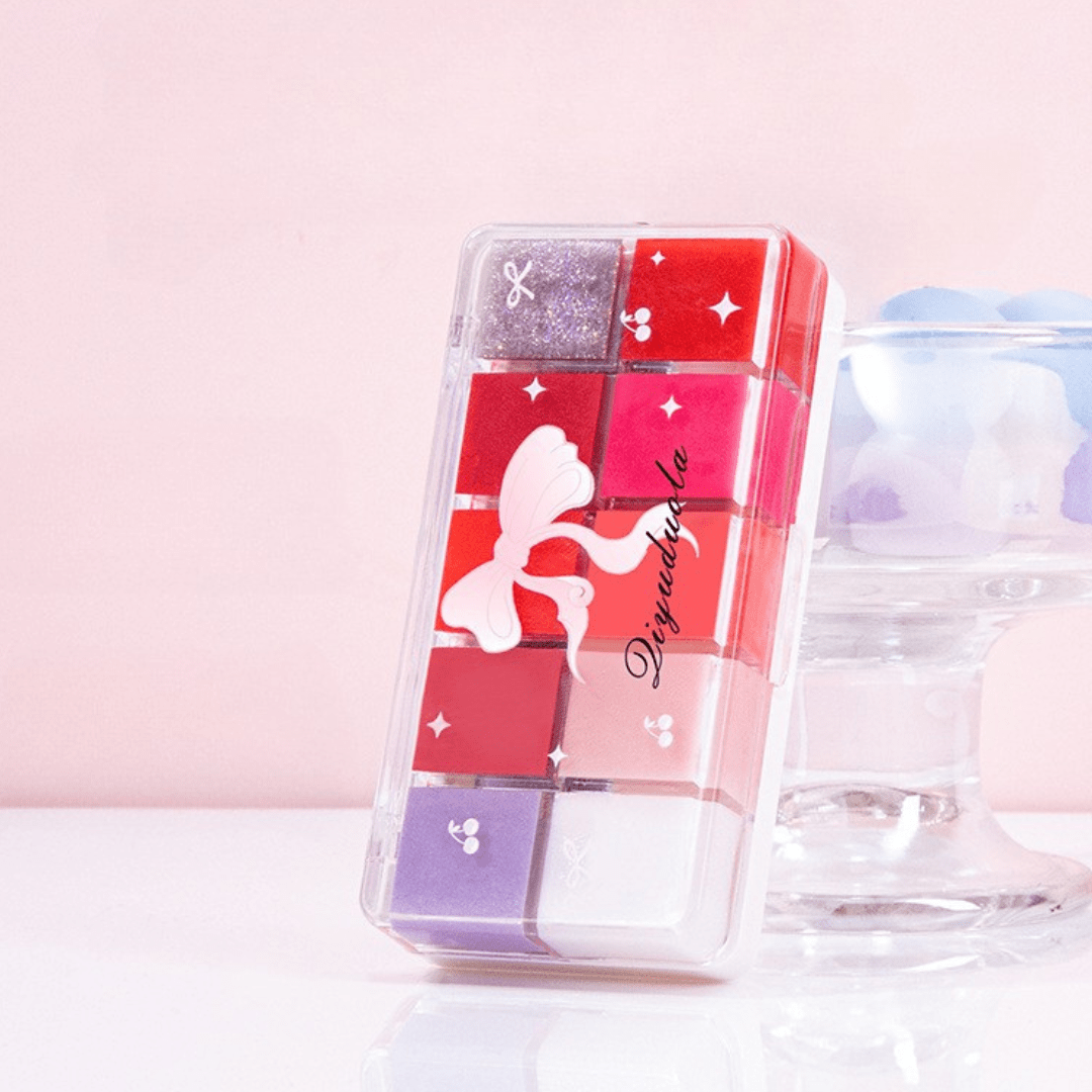 باليت ليب جيلي للشفاه كيودولا | Qiyuduola Lip Jelly Freedom Ten Color Palatte - Barbie.phar