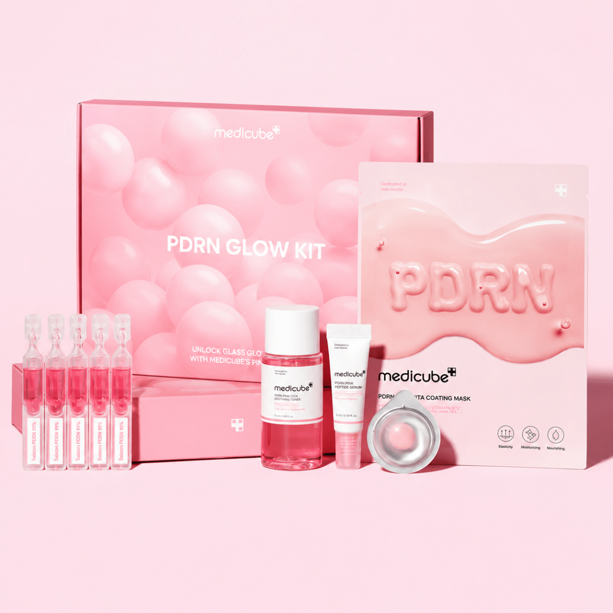 بكج البشرة الزجاجية ميني مديكيوب | Medicube pdrn glow kit - Barbie.phar