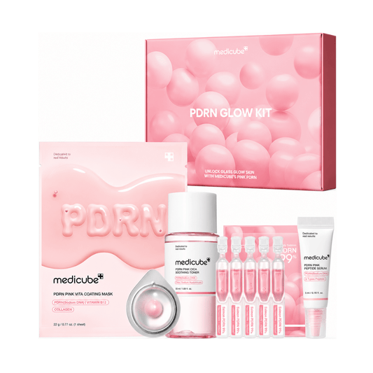 بكج البشرة الزجاجية ميني مديكيوب | Medicube pdrn glow kit - Barbie.phar