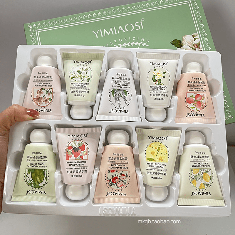 بكج 10 كريمات يد صغيرة يامياوسي | YIMIAOSI Moisturizing Hand Cream Set (10 Pieces) - Barbie.phar