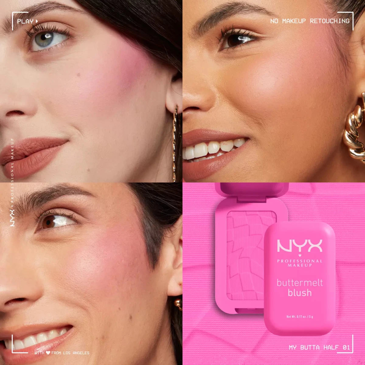 بلشر بتر ميلت درجة (01) ان واي اكس - 5غرام | NYX buttermelt blush (01) my butta half - Barbie.phar