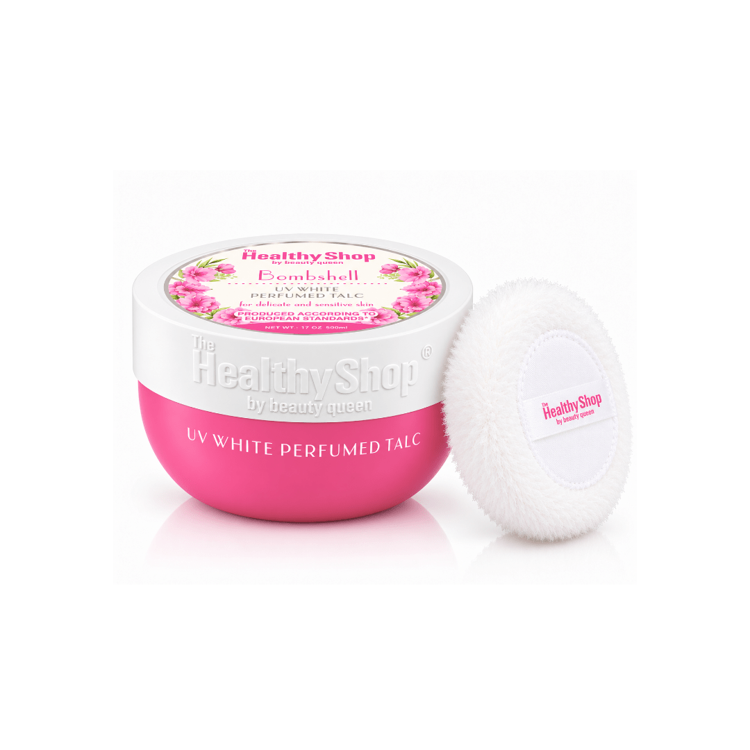 بودرة جسم معطرة بومب شيل ذة هيلثي شوب - 500مل | The Healthy Shop bombshell uv white perfumed talc - Barbie.phar