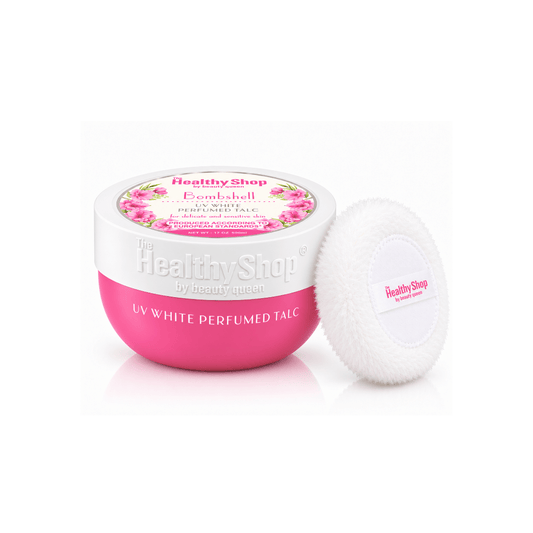 بودرة جسم معطرة بومب شيل ذة هيلثي شوب - 500مل | The Healthy Shop bombshell uv white perfumed talc - Barbie.phar