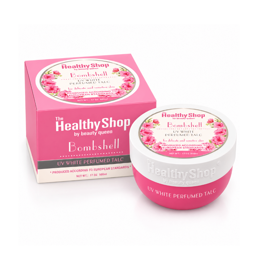 بودرة جسم معطرة بومب شيل ذة هيلثي شوب - 500مل | The Healthy Shop bombshell uv white perfumed talc - Barbie.phar