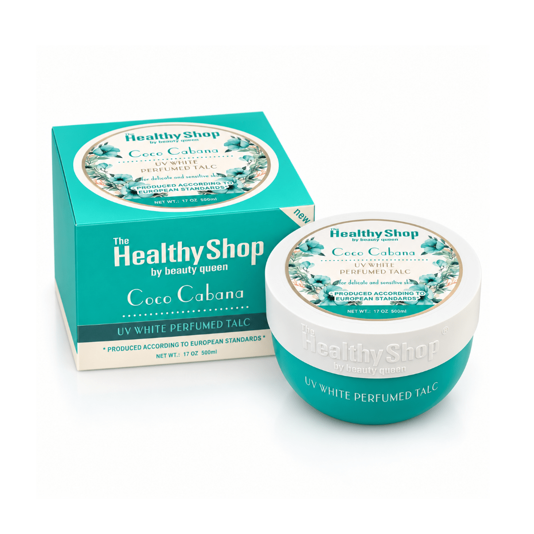 بودرة جسم معطرة كوكو كابانا ذة هيلثي شوب - 500مل | The Healthy Shop coco cabana uv white perfumed talc - Barbie.phar