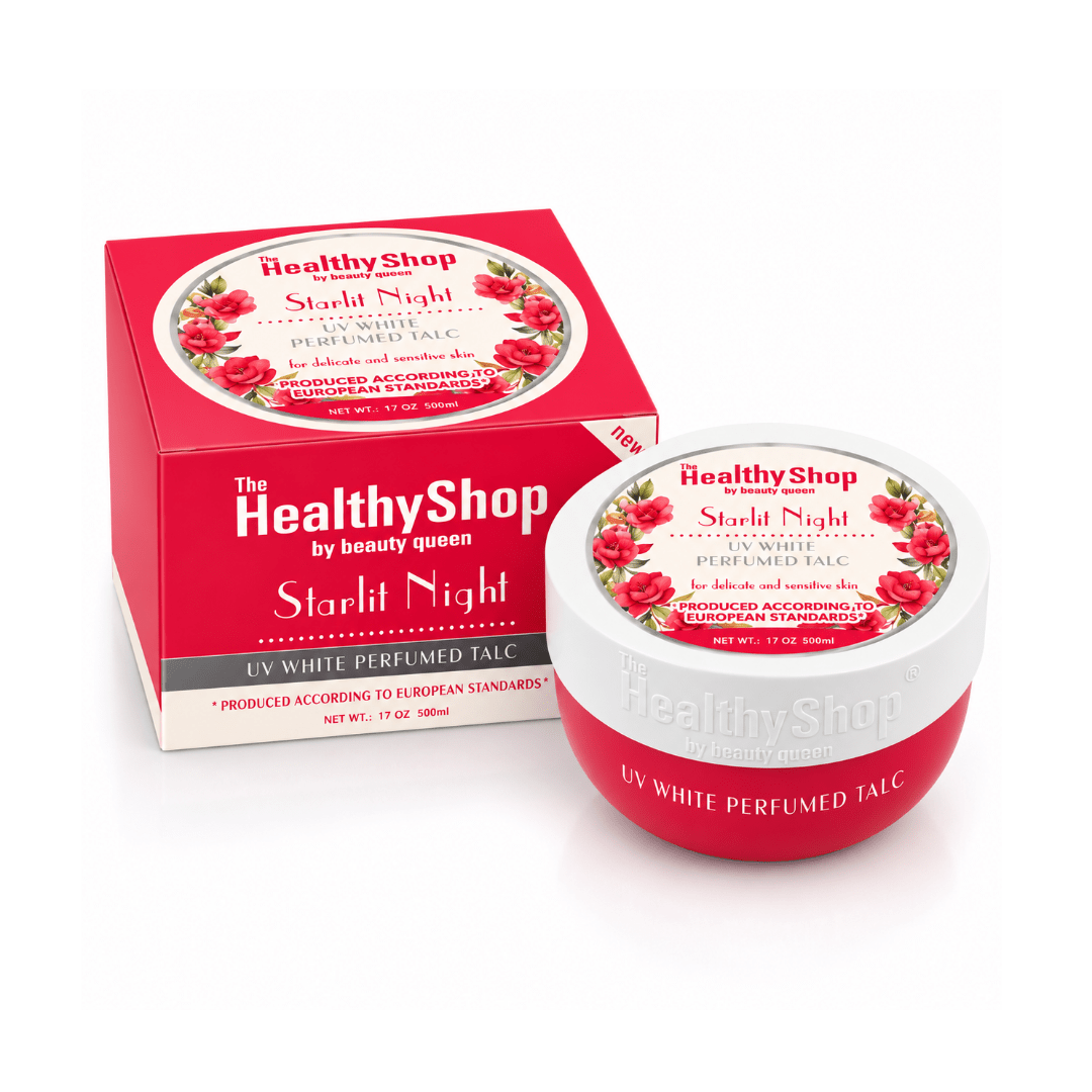 بودرة جسم معطرة ستارليت نايت ذة هيلثي شوب - 500مل | The Healthy Shop starlit night uv white perfumed talc - Barbie.phar