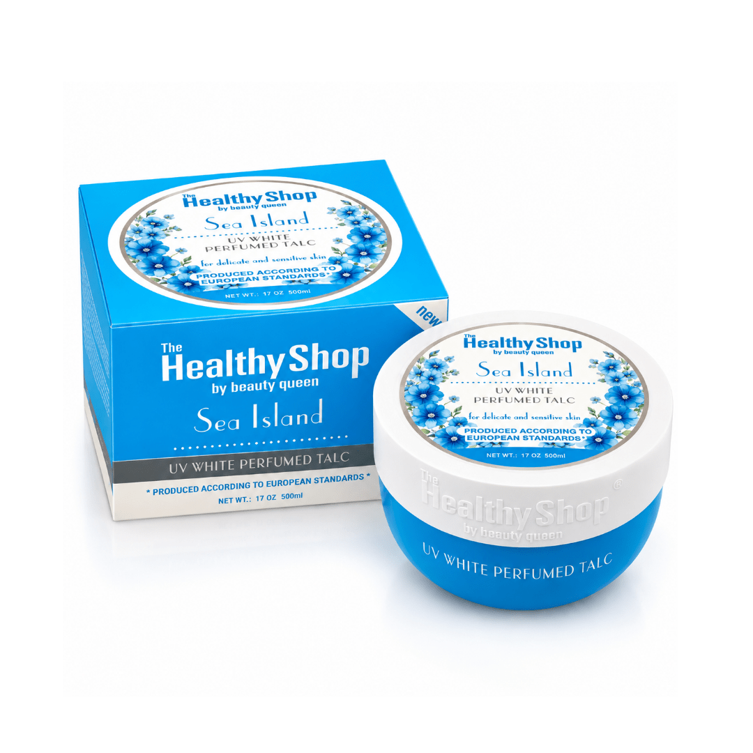 بودرة جسم معطرة سي ايلاند ذة هيلثي شوب - 500مل | The Healthy Shop sea island uv white perfumed talc - Barbie.phar