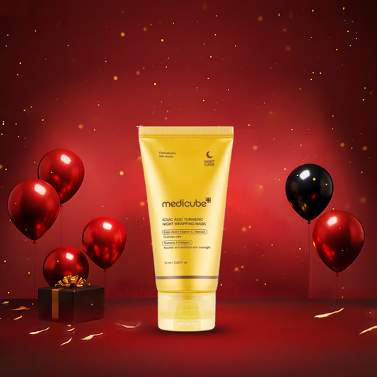 ماسك ليلي كوجيك اسيد ميدكيوب - 75مل | Medicube kojic acid turmeric night wrapping mask