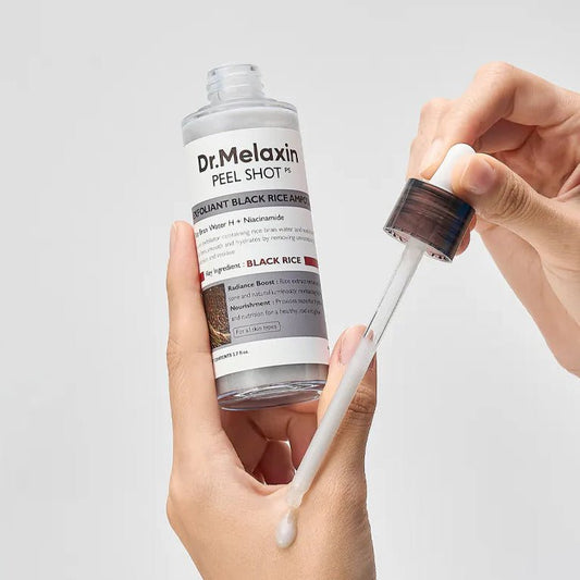 سيروم مقشر الارز الاسود دكتور ميلاكسين - 80مل | Dr.melaxin peel shot exfoliant black rice ampoule