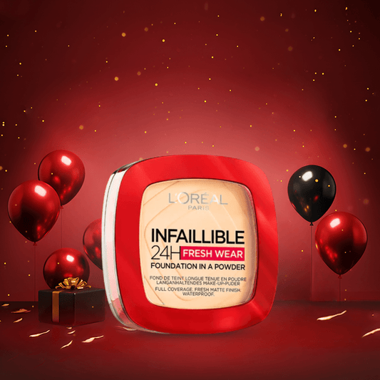 فاونديشن باودر لوريال درجة 120 | L'Oreal infallible 24h fresh wear foundation in a powder 120 - Barbie.phar