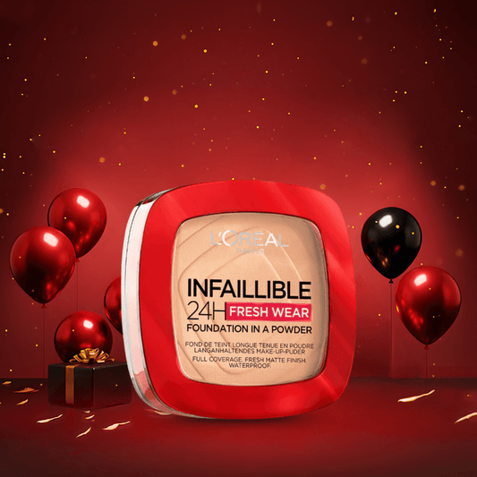 فاونديشن باودر لوريال درجة 130 | L'Oreal infallible 24h fresh wear foundation in a powder 130 - Barbie.phar