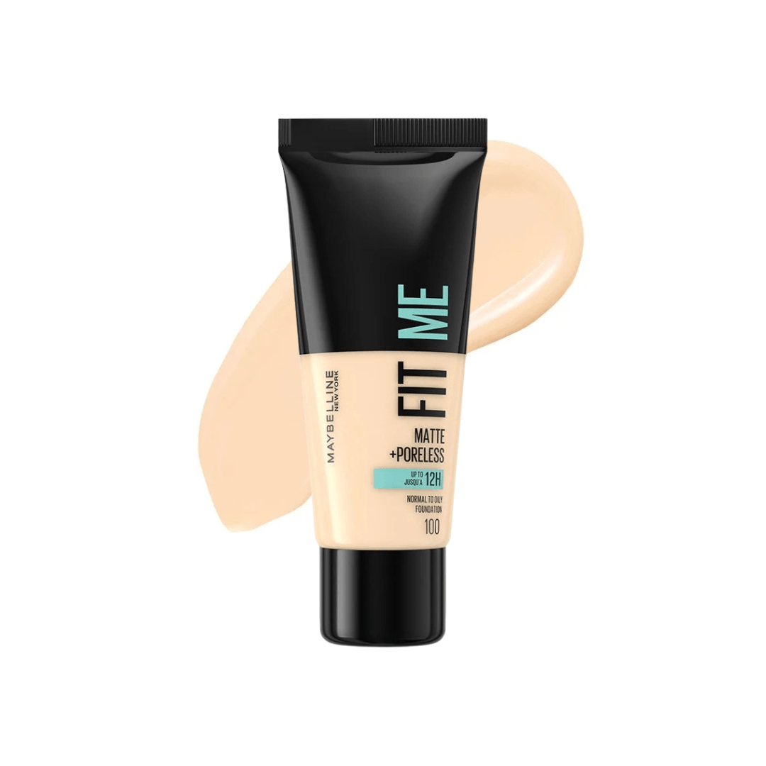 فاونديشن فت مي مايبلين درجة 100 | Maybelline fit me matte + poreless normal to oily foundation 100 - Barbie.phar