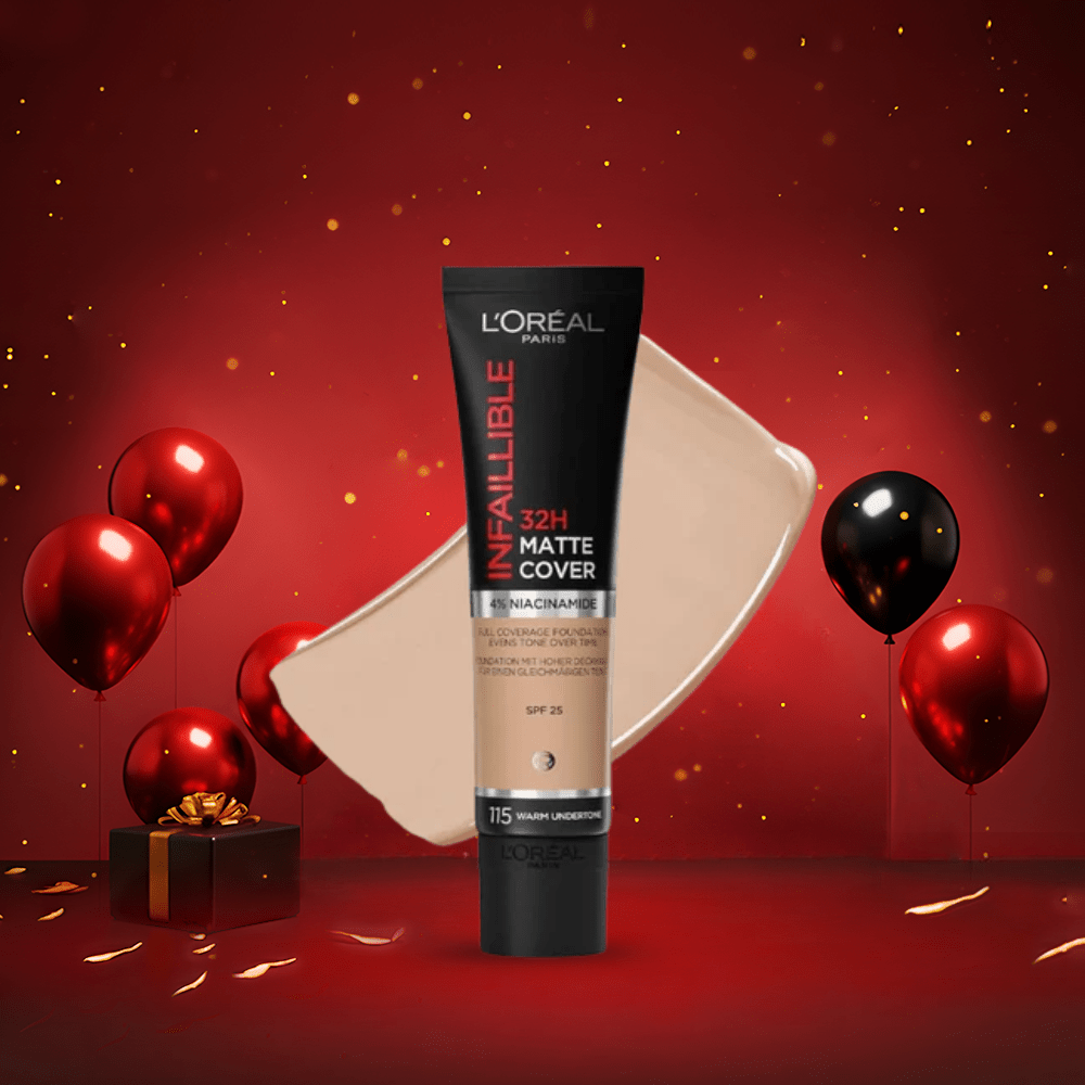 فاونديشن لوريال فول كفرج درجة 115 | L'Oreal infallible 32h matte cover full coverage foundation 115 - Barbie.phar