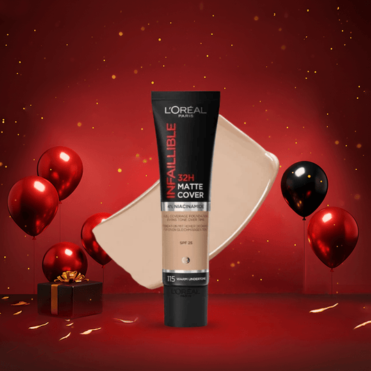 فاونديشن لوريال فول كفرج درجة 115 | L'Oreal infallible 32h matte cover full coverage foundation 115 - Barbie.phar