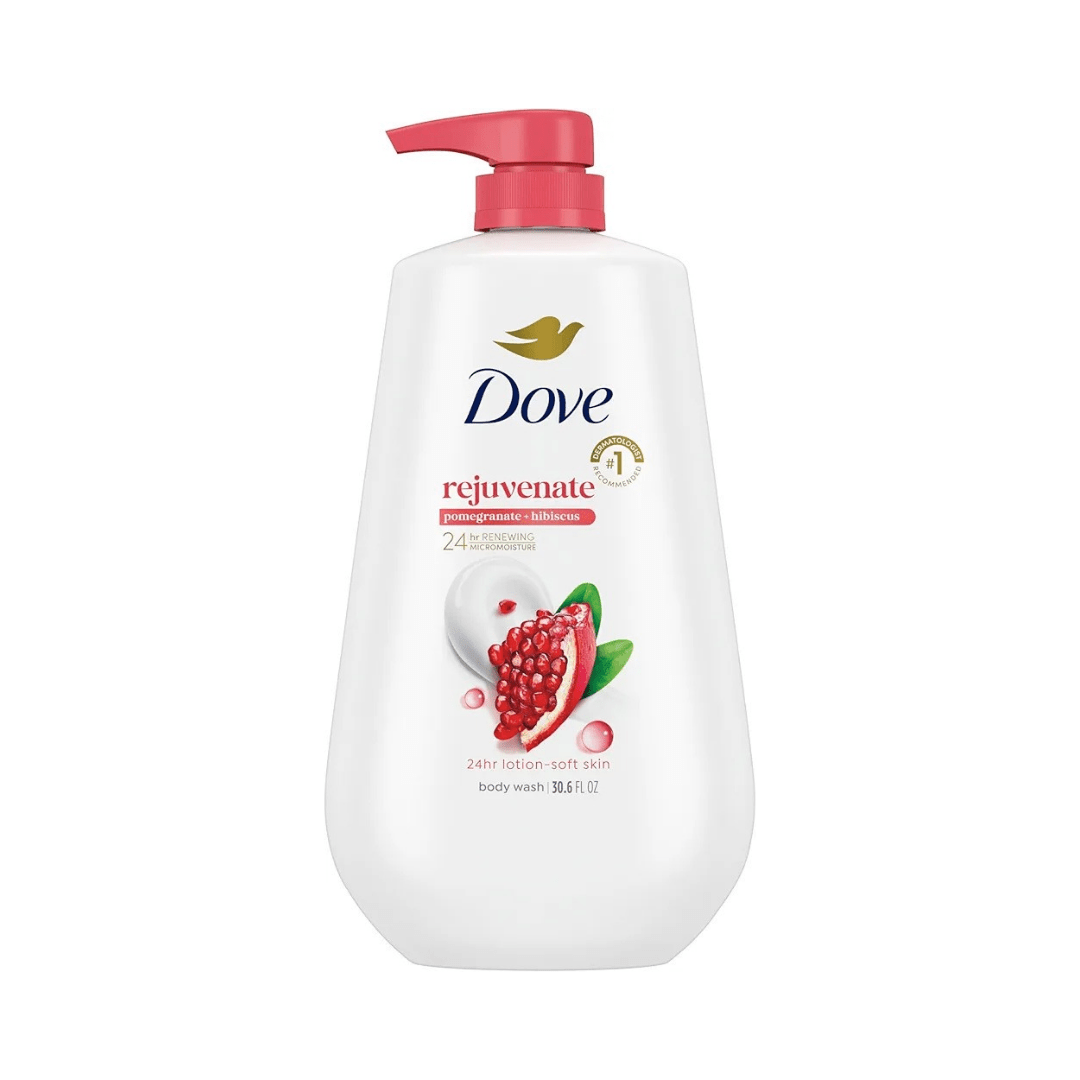 غسول جسم دوف بالرمان - 900مل | Dove rejuvenating pomegranate and hibiscus body wash - Barbie.phar