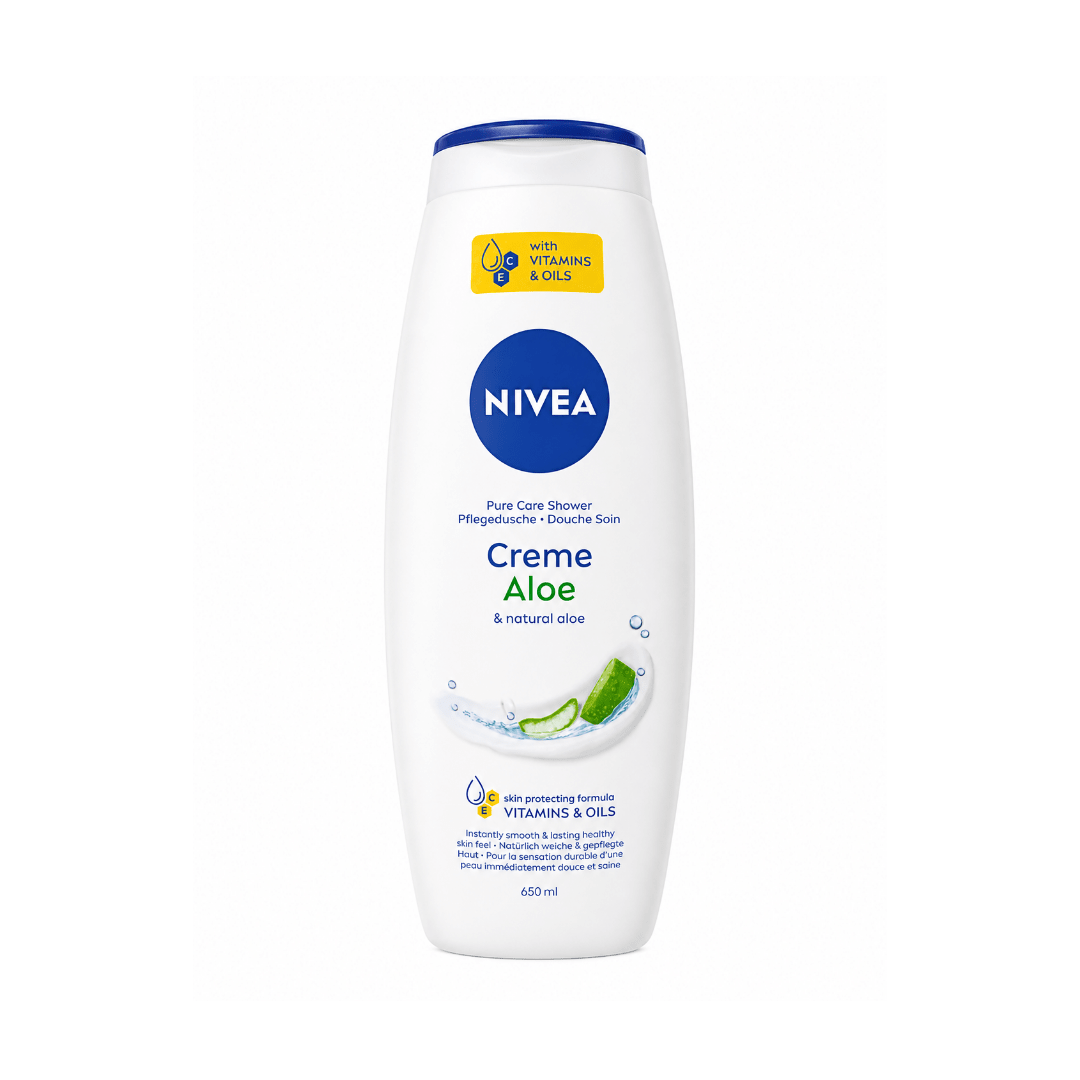 غسول جسم كريمي الوفيرا نيفيا - 650مل | Nivea pure care shower creme aloe - Barbie.phar
