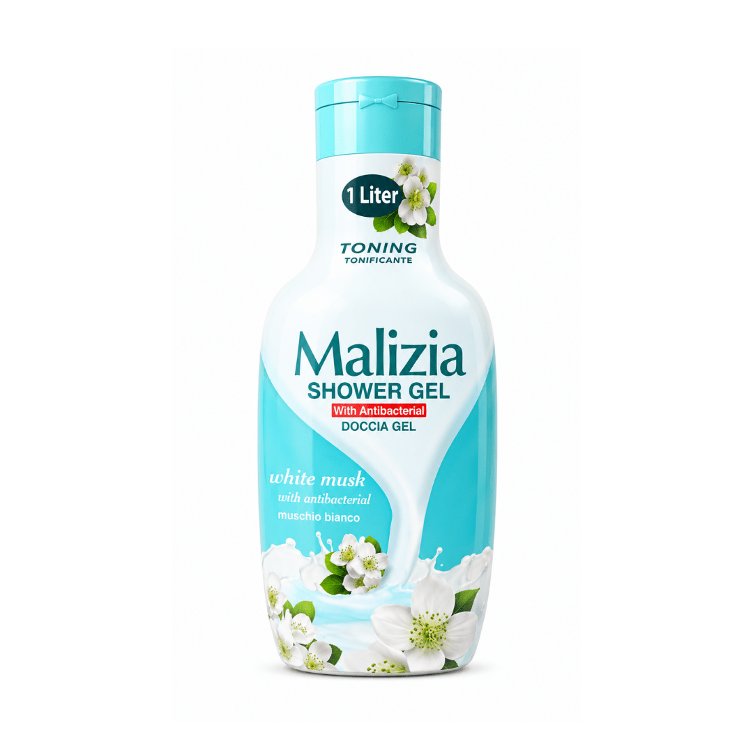 غسول جسم ماليزيا مسك ابيض - 1000مل | Malizia Shower Gel white musk - Barbie.phar