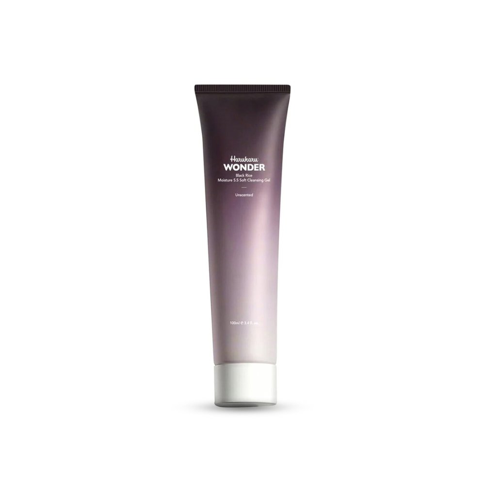 غسول جل هارو هارو - 100مل | haruharu Wonder Black Rice Moisture 5.5 Soft Cleansing Gel - Barbie.phar