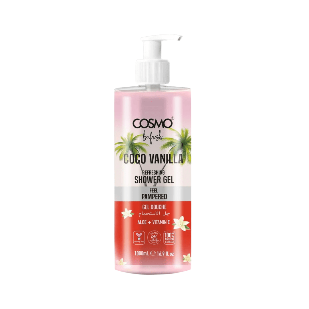 غسول جسم فانيلا كوزمو - 1000مل | Cosmo be fresh coco vanilla shower gel - Barbie.phar