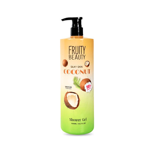 غسول جسم فروتي جوز الهند - 1000مل | Fruity Beauty silky skin Coconut shower gel - Barbie.phar
