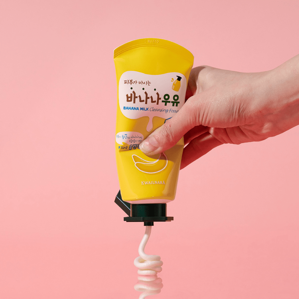 غسول رغوي بالموز للبشرة كويلنارا | kwailnara banana milk cleansing foam - Barbie.phar