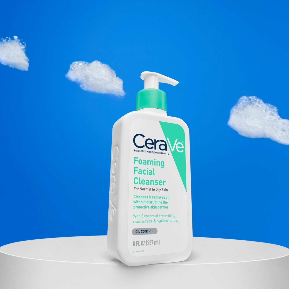 غسول سيرافي للدهنية والعادية - 237 مل | CeraVe Gentle Foaming Facial Cleanser - Barbie.phar