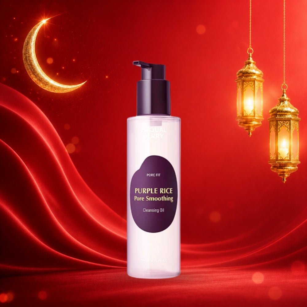غسول زيتي الارز البنفسجي ايكول بيري - 200مل | EqqualBerry purple rice pore smoothing cleansing oil - Barbie.phar