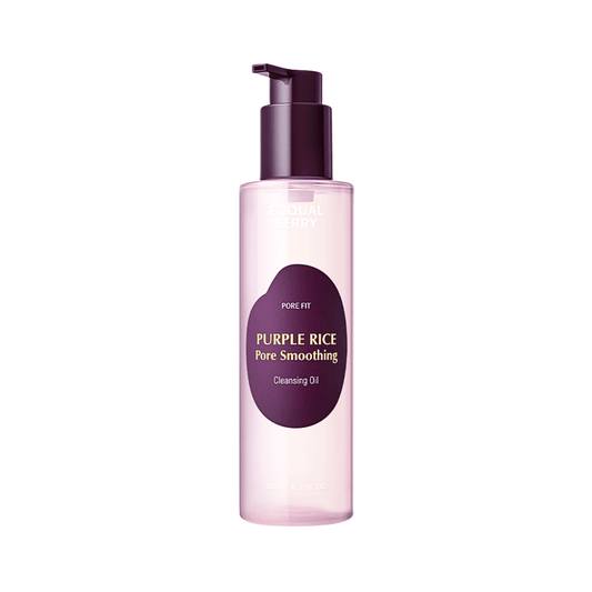 غسول زيتي الارز البنفسجي ايكول بيري - 200مل | EqqualBerry purple rice pore smoothing cleansing oil - Barbie.phar