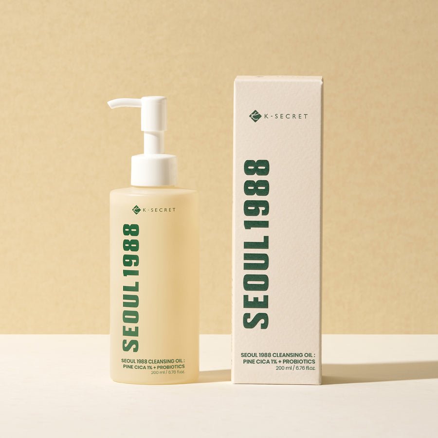 غسول زيتي سيول - 200مل | K - secret seoul 1988 cleansing oil pine cica 2% + Probiotics - Barbie.phar