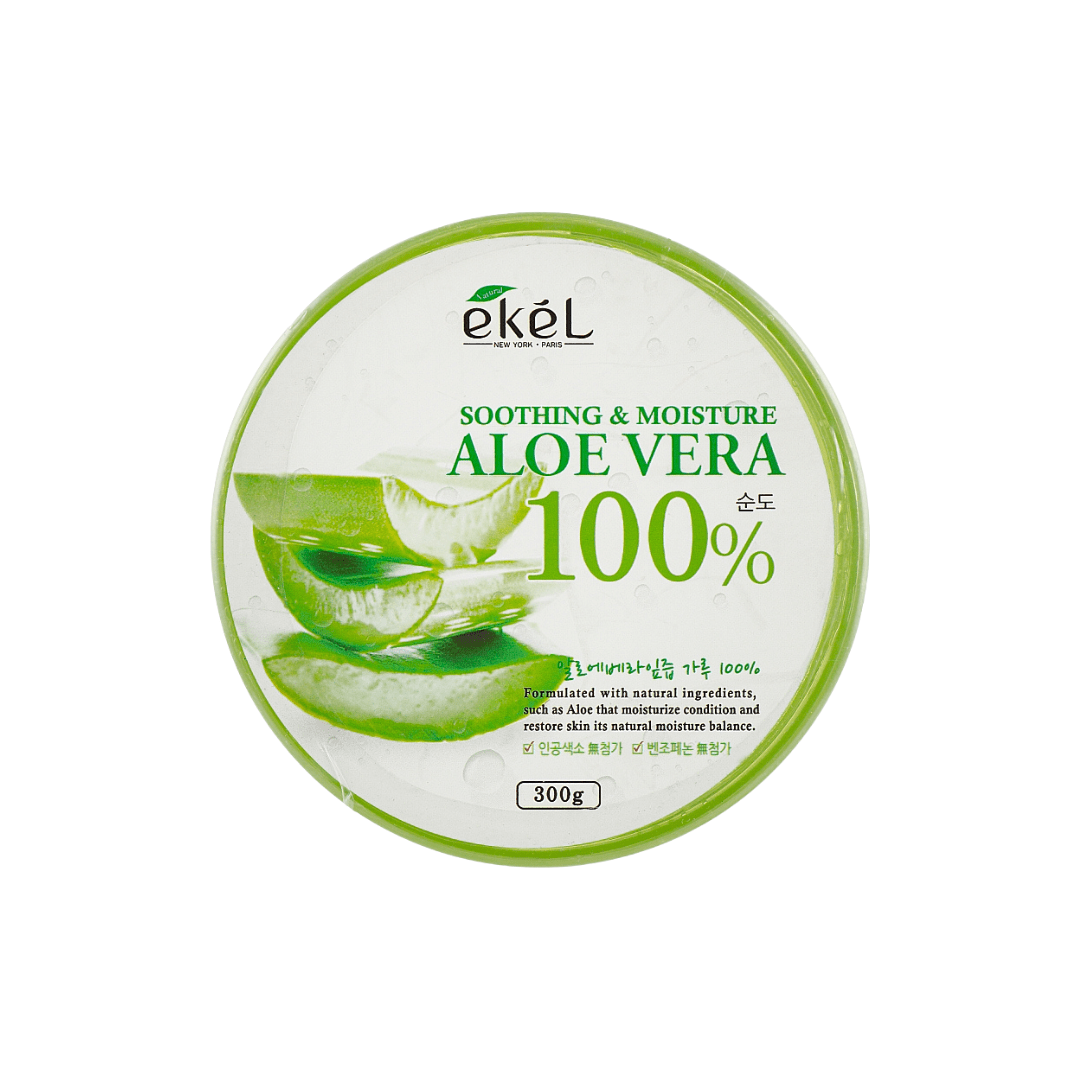 جل الالوفيرا الطبيعي - 300غرام | Ekel Soothing & Moisture Aloe Vera 100% - Barbie.phar