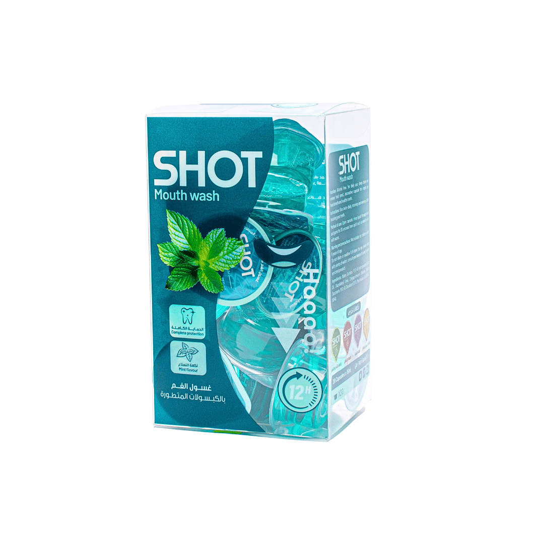 كبسولات غسول فم بالنعناع | Shot mouth wash blue - Barbie.phar