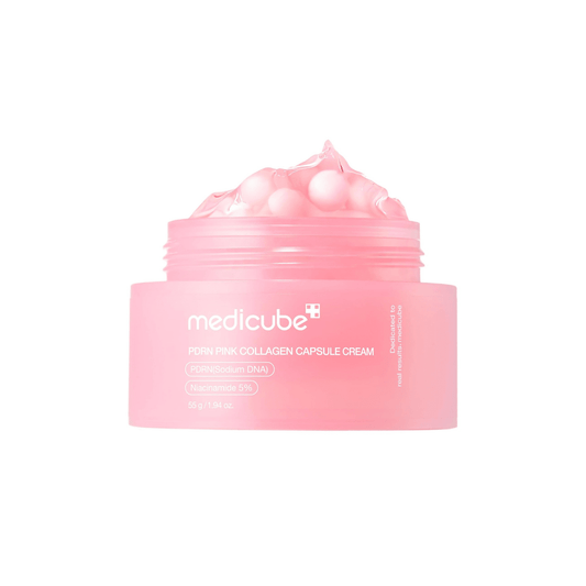 كريم كبسولات الكولاجين الوردي ميدكيوب - 55غرام | Medicube pdrn pink collagen capsule cream - Barbie.phar