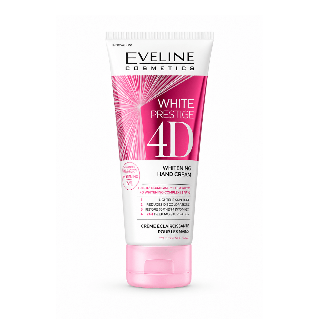 كريم مبيض لليدين ايفلين - 100مل | Eveline White Prestige 4d Whitening Hand Cream - Barbie.phar