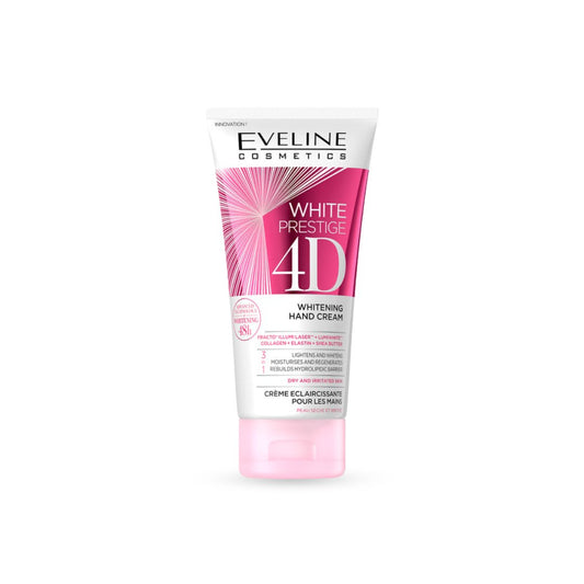 كريم مبيض لليدين ايفلين - 100مل | Eveline White Prestige 4d Whitening Hand Cream - Barbie.phar