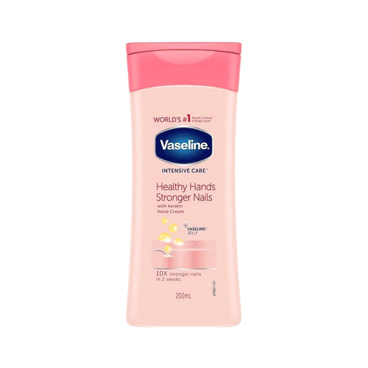 كريم مرطب فارلين لليد - 200مل | Vaseline Healthy Hands Stronger Nails With Keratin Hand Cream - Barbie.phar