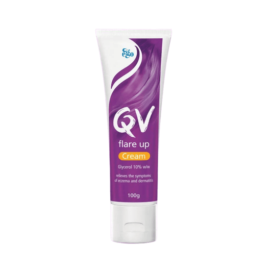 كريم مرطب و مهدئ للتحسس كيو في - 100غرام | QV flare up cream with glycerol 10% - Barbie.phar