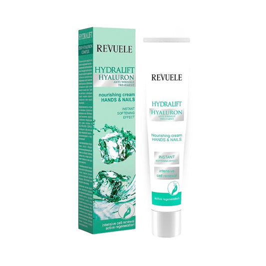 كريم ريفولي لترطيب اليدين وتقوية الاظافر - 50مل | Revuele Hydralift Hands & Nails Nourishing Cream - Barbie.phar