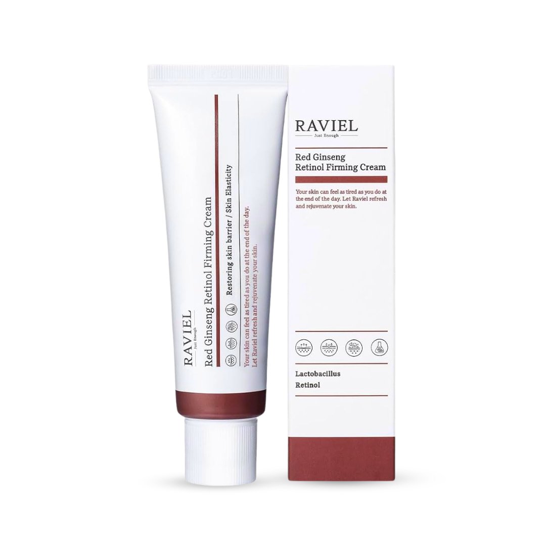 كريم ريتينول رافييل - 50مل | Raviel Red Ginseng Retinol Firming Cream - Barbie.phar