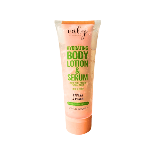 لوشن وسيروم للجسم بابايا اونلي - 200مل | Only Hydrating body lotion & serum with papaya & peach - Barbie.phar
